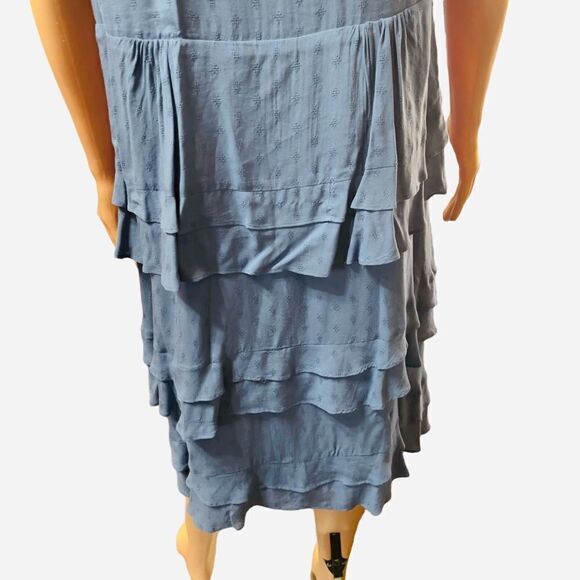 CeCe Ruffled Sleeveless Tiered Dress Size 14 - Picture 10 of 16